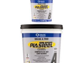 PLASTEEL 4:1 MASSA: Solda a frio de cura em 2 horas